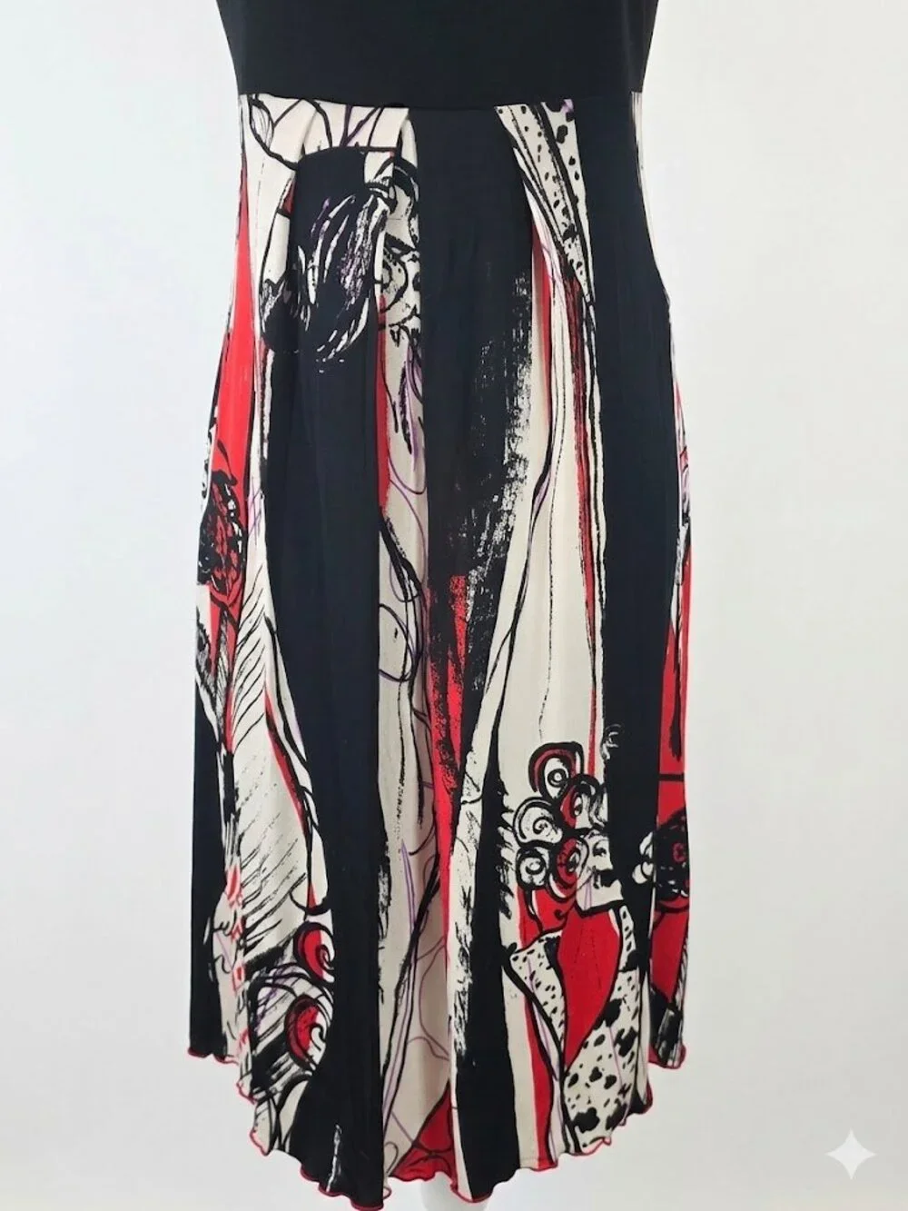 Joseph Ribkoff Multi-colour Abstract Print Sophisticated Chic Size 8 - Picture 3 of 6